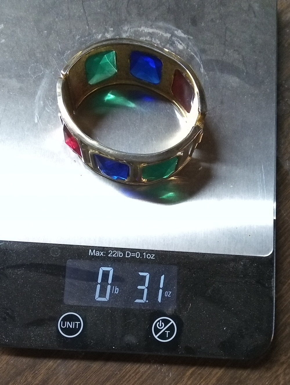 Vintage Gold Tone Hinged Bangle Bracelet #A520 - Picture 6 of 6
